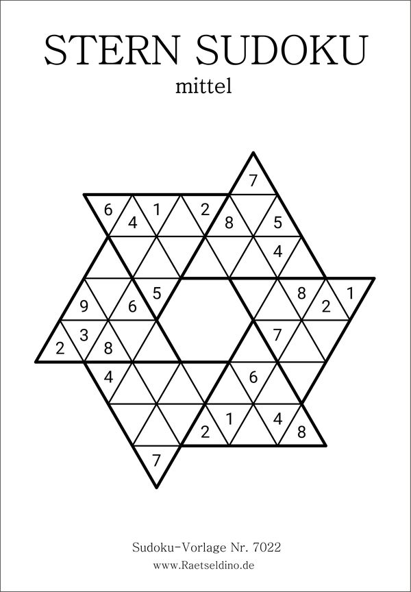 Stern Sudoku ausdrucken