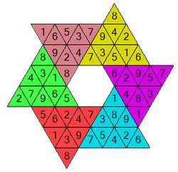 Stern Sudoku in Farbe