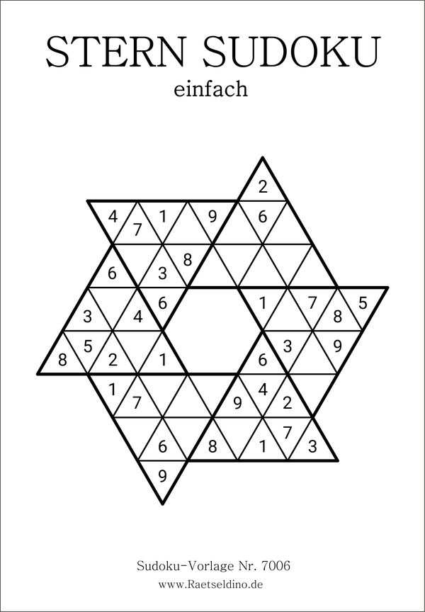 Stern Sudoku leicht