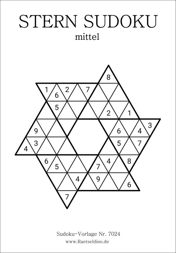 Stern Sudoku mit Lösung