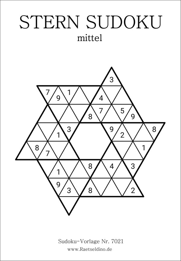 Stern Sudoku mittel