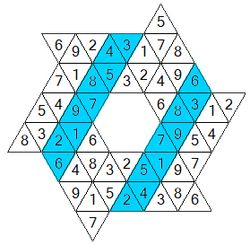 Stern Sudoku Regel bei diagonalen Linien