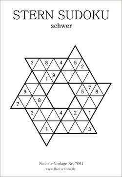 Stern Sudoku schwer PDF herunterladen