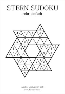 Stern Sudoku sehr einfach kostenlos