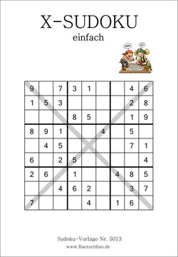Gratis X-Sudoku einfach