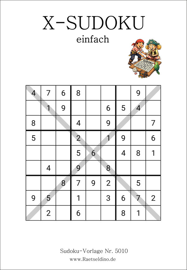 X Sudoku einfach