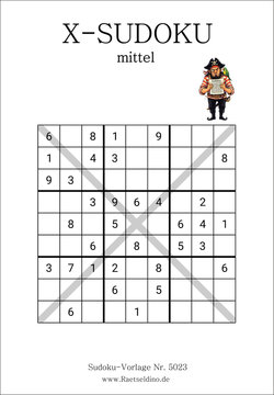 X Sudoku mittel PDF downloaden