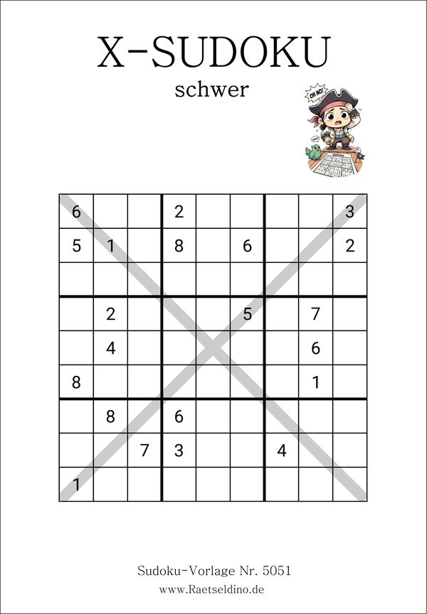 X Sudoku schwer