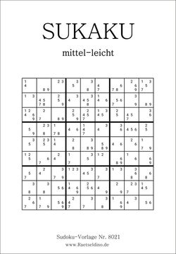 Gratis Sukaku-Sudoku mittel leicht