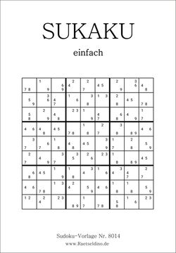 Sukaku Stufe einfach kostenlos jetzt drucken und knobeln