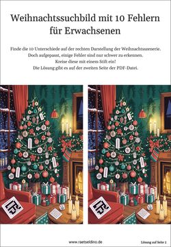 Weihnachtsfehlerbild für Erwachsene