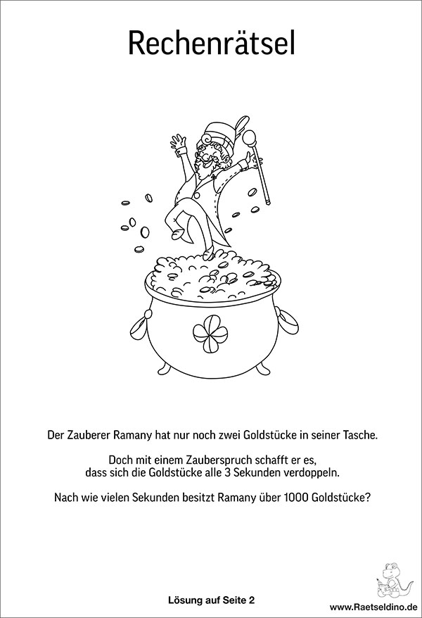 Rechenrätsel mit Lösung