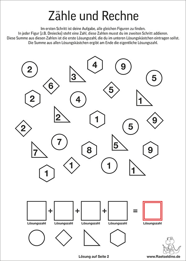 Kostenloses Zahlenr tsel F r Kinder 2 Klasse